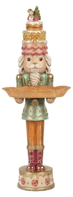 Productafbeelding van Clayre & Eef kerstdecoratie: notenkraker, 15x15x41 cm, bruin, kunststof