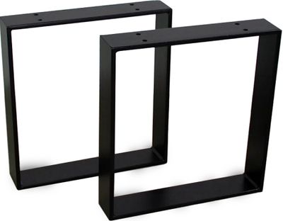 modernLOFTart K1m, Bankbeine Bankkufen Tischbeine Tischgestell Tischkufen Couchtischkufen Stahl Metall Schwarz Industrial Tisch Bank Sitzbank Couchtisch Kufen 40x42cm Schwarz