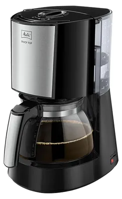 Immagine prodotto di MELITTA 1017-13 Enjoy Caffettiera a filtro superiore (10 tazze, serbatoio dell'acqua da 1,25 l, caraffa in vetro, filtro girevole 1x4, piastra scaldavivande, arresto di gocciolamento, spegnimento automatico, AromaSelector)