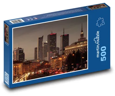 Obrázok produktu pre Puzzle 500 Nočná moderná Varšava - martinpuzzle