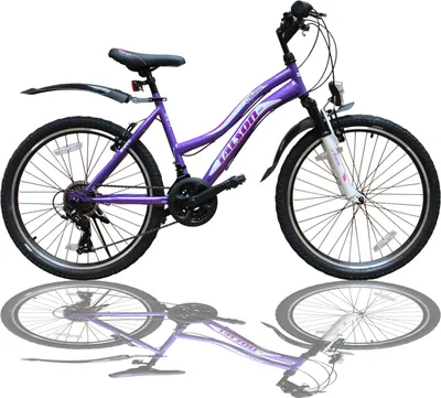 Produktbild von 26 Zoll Mountainbike Mädchen Kinder Fahrrad mit Gabelfederung & Beleuchtung 21-GANG Lila