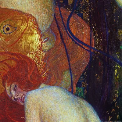 Produktbild von Gustav Klimt Kunstdruck Bild - Goldfische, 1901 (Detail) (70 x 70 cm)
