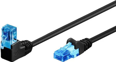 Produktbild von Patchkabel Cat.6a U/UTP, 1x 90° gewinkelt