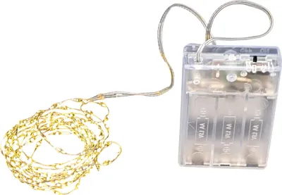 Produktbild von LED Silberdraht Batterielichterkette 132 LEDs 2m + 30cm Zuleitung warmweiß Timer