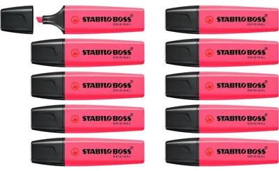 Obrázok produktu pre STABILO Boss Original, 10 kusov, Ružová, 109 mm, 139 mm, 33 mm, 208 g
