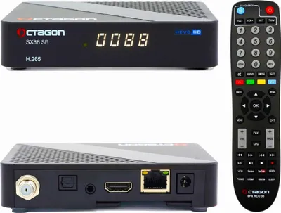 Produktbild von OCTAGON SX88 SE V2 HD H.265 S2+IP Linux Receiver, DLNA und Multimedia Player