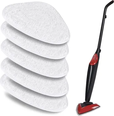 Produktbild von 5er-Pack für Vileda Dampfreiniger-Ersatztücher, kompatibel mit Vileda-Mikrofasertüchern, langlebig und passgenau, waschbar, wiederverwendbar (weiß)