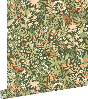 Obrázek produktu pro ESTAhome tapeta polní květiny zelená a oranžová 50 x 900 cm