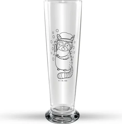 Produktbild von Mr. & Mrs. Panda Bierglas Waschbär - Transparent - Geschenk, Glasbierglas, Trinkglas, Bier Glas, Plan, Fröhlich, Glasbecher, Tagträumen, Bierbecher, Seifenblasen, Waschen
