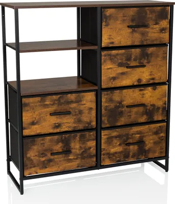 Produktbild von hjh LIVING Kommode mit 6 Schubladen RAGALA Sideboard Schrank 92.0 x 84.0 x 30.0 cm