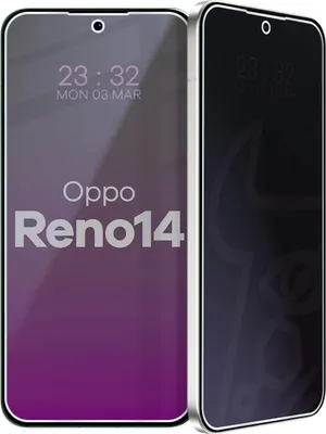 Produktbild von Hybridglas mit Privatschutzfilter für Oppo Reno 14, Bizon Glass Mule Shadow, Matt