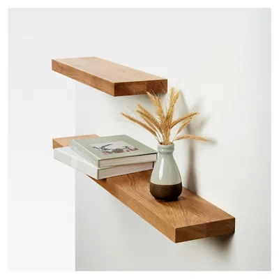 Produktbild von BestLoft Wandregal Eiche ohne Baumkante Naturkante 60cm
