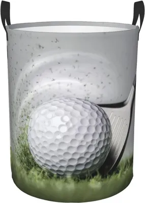 Produktbild von Runder Golfball-Wäschekorb und Aufbewahrungskorb für Wäsche und Spielzeug im Wohnheim, Schlafzimmer oder Badezimmer
