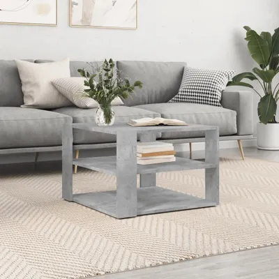 Produktbild von Hochwertig Couchtisch Betongrau 59,5x59,5x40 cm Holzwerkstoff 834249
