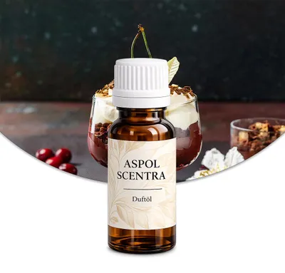 Produktbild von Aspol Scentra Kakao-Vanille-Kirschcreme UFIGREEN Duftöl für Kerzen und Diffusoren 20 ml, KI-generiertes Bild