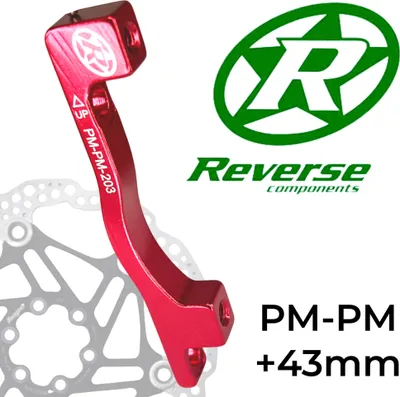 Produktbild von Reverse Bremsscheiben Adapter PM-PM Ø 203mm +43mm Rot