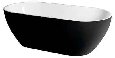 Produktbild von REDUTA Freistehende Badewanne 150x75x46cm, schwarz/weiß