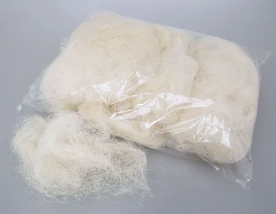 Produktbild von Sisal Watte Weiß (Creme) 500 Gramm Flachshaar - 53,46 € pro Kilogramm