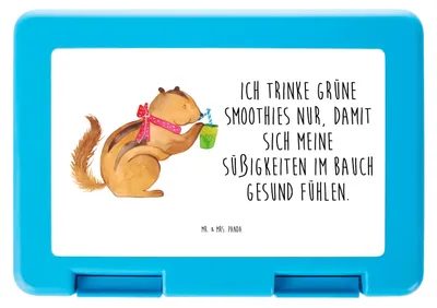 Produktbild von Mr. & Mrs. Panda Snackbox Eichhörnchen Smoothie - Weiß - Geschenk, Meal Prep Box, Diät, Green Smoothies, Vesperbox, Bento, Streifenhörnchen, Bentobox, Abnehmen