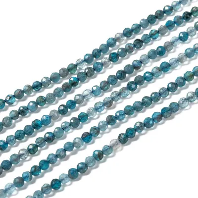 Image de Perles d'apatite, 2 mm, facettées, bleu clair, 350 pièces