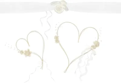 Produktbild von Autoschmuck Hochzeit Wedding Car Deko Rosenblüten creme 4-tlg. Deko-Set