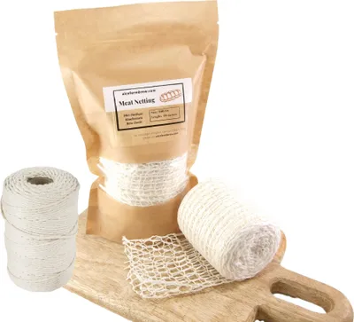 Produktbild von Fleischnetz 200mm / 10m + Wurstgarn 80m - Schinkennetz, Räuchernetz, Küchengarn, Kochgarn