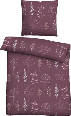 Produktbild von Biberna GOTS Mako Satin Bettwäsche, Größe 155x220/80x80 cm, rot