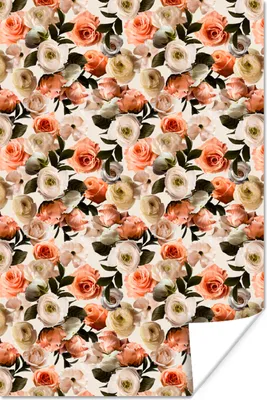 Produktbild von MuchoWow® Poster Rosen - Blumen - Collage 20x30 cm - Papierdruck