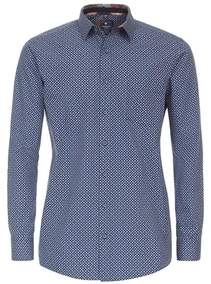 Productafbeelding van REDMOND Oversized, langarmshirt, blauw met stippen, maat 3XL