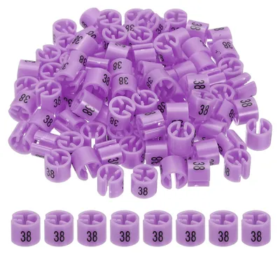 Kleiderbügel-Markierungen, 100 Stück, für 3 mm Stange, Lila Rosa