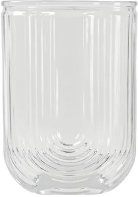 Produktbild von Famanu U-förmige Glasblumenvaase 18 cm - Transparente Vase für Tulpen, Rosen und Tischdekoration