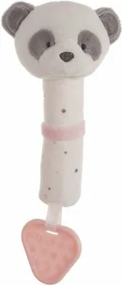 Image de Anneau de dentition pour bébé Os Panda Rose 20cm