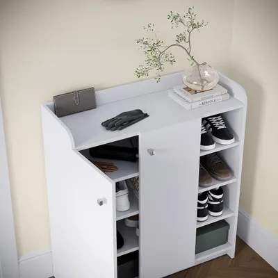 Immagine prodotto di Mobile porta scarpe Vicco Moritz Bianco 83 x 91.4 cm con 2 porte, Model 57836