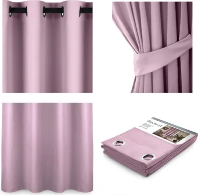 Produktbild von Vorhang Ösenschal blickdicht Verdunklungsvorhang 140 x 170 cm - Rosa