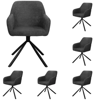 Produktbild von Diningsessel Cuneo - 6er Set - drehbar - hellgrau