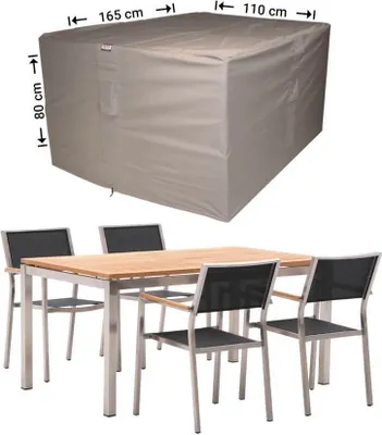 Produktbild von Raffles Covers Sitzgruppe Abdeckhaube 165 x 110 H: 80 cm | Atmungsaktiv | Wasserdicht | UV-beständig | Doppelnähte | Elastischer Kordelzug