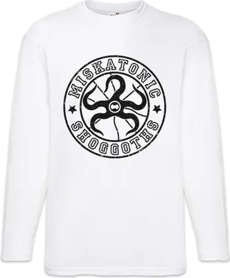Produktbild von Urban Backwoods Miskatonic Shoggots, Langarm T-Shirt, Farbe: Weiß, Größe: 4XL