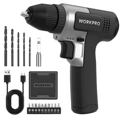 Produktbild von WORKPRO 8V Akku Bohrschrauber Set,Akkuschrauber 2000 mAh