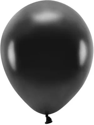 Produktbild von Öko-Luftballons 26cm metallic, schwarz (1 Packung / 100 Stück)