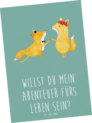 Produktbild von Mr. & Mrs. Panda Postkarte Heiratsantrag Abenteuer - Meeresbrise - Geschenk, Verlobungsfeier, Heiraten, Postkarten, Heirat, Ansichtskarte, bildkarte, Geschenke