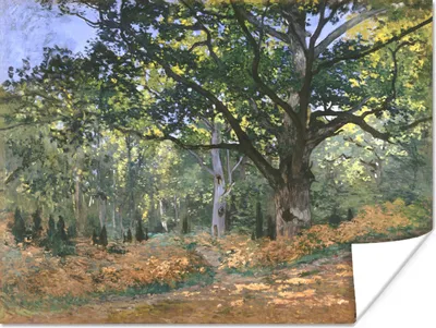 Produktbild von MuchoWow® Poster Die Bodmer-Eiche - Gemälde von Claude Monet 120x90 cm - Wandbild