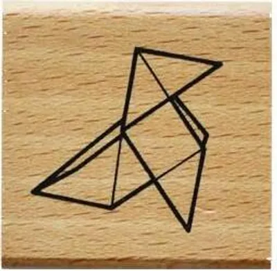 Produktbild von Holz Stempel - Origami Henne