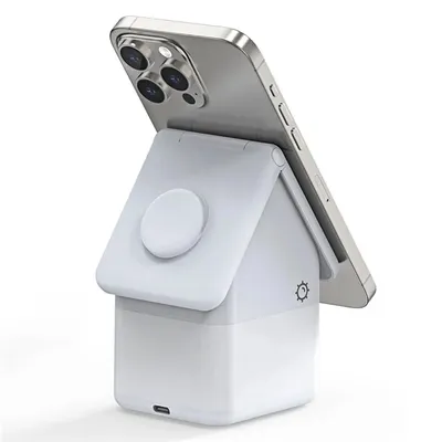Immagine prodotto di Duzzona W20 15W Caricatore induttivo 4in1 per iPhone / AirPods / Apple Watch con luce notturna - bianco