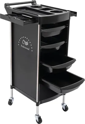 Produktbild von Salonwagen - Friseur Rollwagen - 5 Schubladen - Mit Rollen - Bodenstehend - Für Salon, Spa und Zuhause