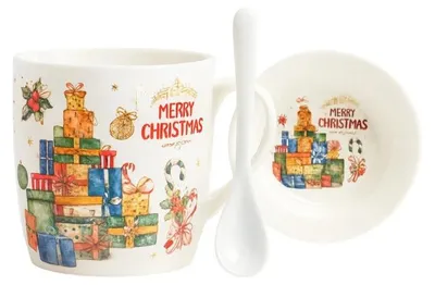 Immagine prodotto di Tazza festiva - set in scatola con piattino e cucchiaio 400 ml KB17WZ2