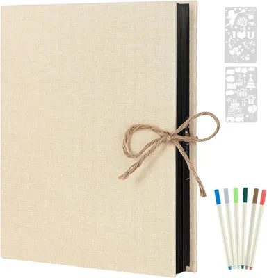 Zdjęcie produktu dla AIOR Samoprzylepny album fotograficzny Scrapbook 60 czarnych stron 26,5x21 cm
