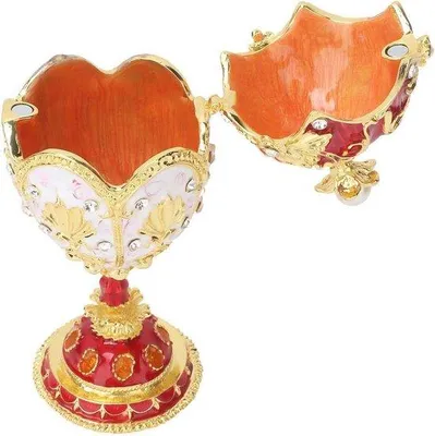 Image de Boîte à bijoux en émail peinte à la main - Boîte à bijoux décorative unique