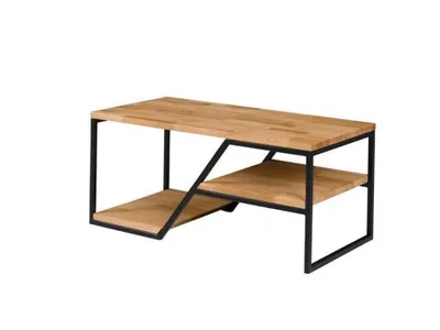 Obrázek produktu pro Designový konferenční stolek Kulaté stoly Kovové dřevo Obývací pokoj Nový elegantní nábytek