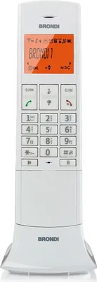 Image de Téléphone sans fil DECT Brondi Lemure avec identification de l'appelant Blanc