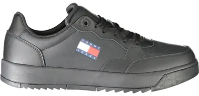 Produktbild von Stylischer schwarzer Herrensportschuh mit Logo und Schnürsenkeln